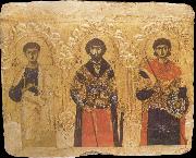 unknow artist The Apostle Phillip and the Saints Theodore and Demetrius oil painting reproduction